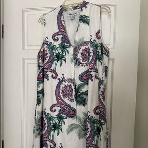 Tommy Bahama Cream Paisley and Palm Dress